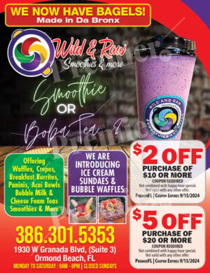 Wild and Raw Smoothies Coupons